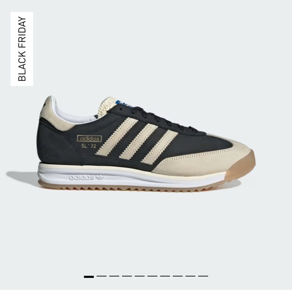 Adidas SL 72 Black and Tan Sneakers
